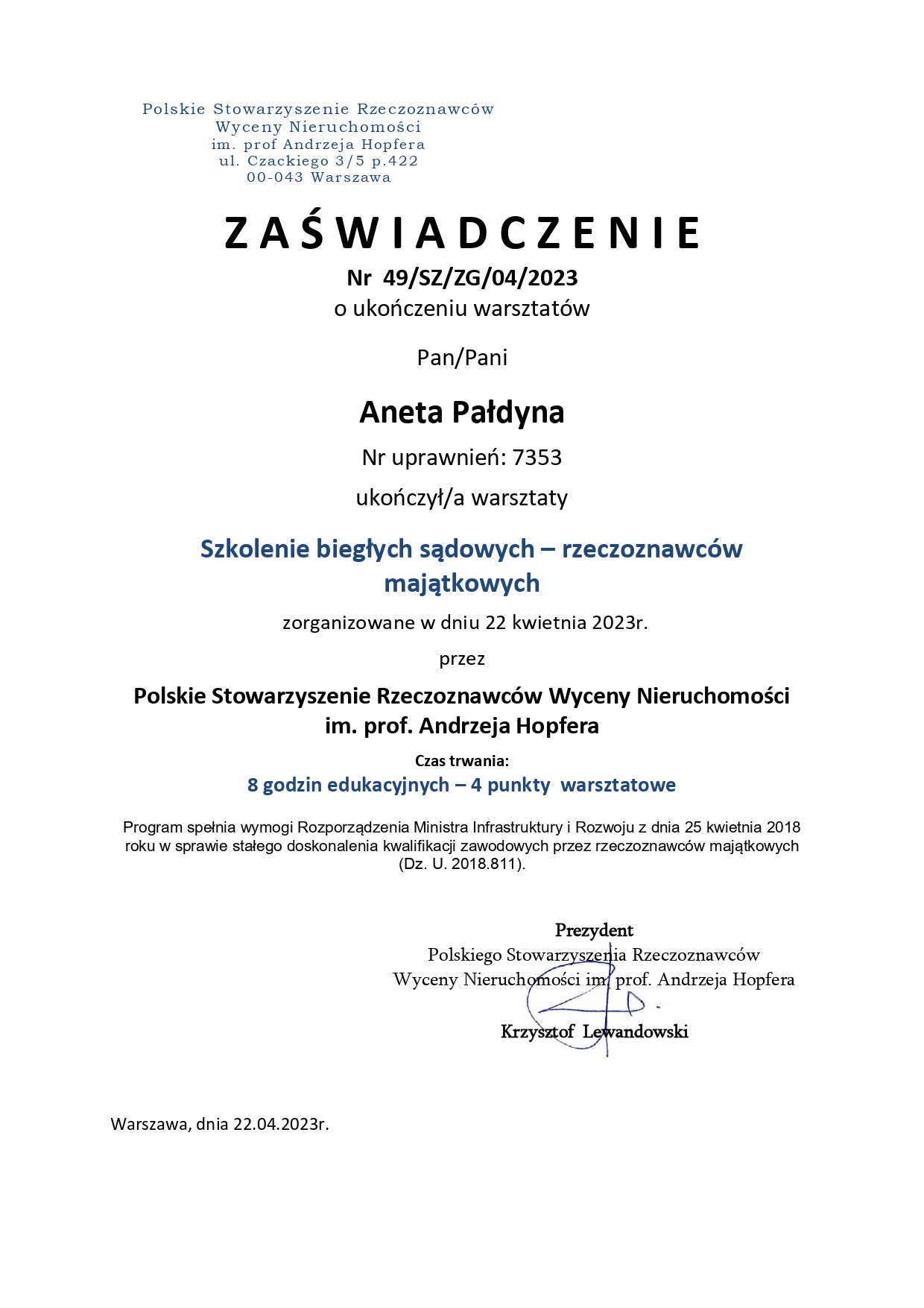 szkolenie biegły